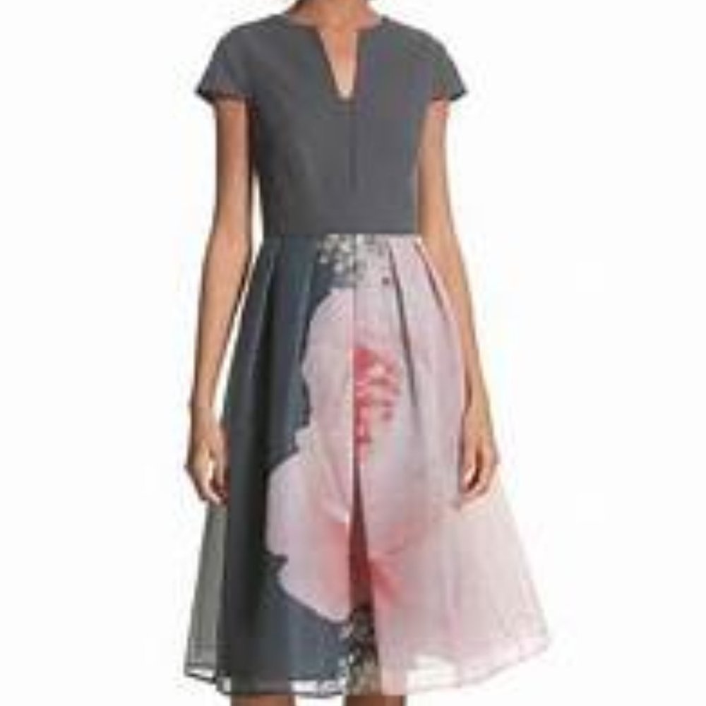 Ted Baker Noura Blenheim Palace Dress in Gray